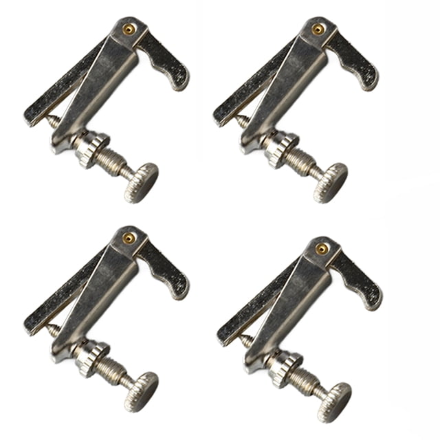 4Pcs 1/2 Violin Fine Tuner Metal Violin String Adjuster Replacement Part Musical Instrument Accessory For Violin Player