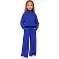 thumbnail image 3 of Kiijoy Girls Casual Tracksuit Half Zip Hoodie Sweatpants Athletic Outfits, Sizes 4-16, 3 of 3