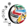 thumbnail image 4 of KLL Colorful Abstract Bumper Cars Pattern 14-17 inch Spare Tire Cover Universal Wheel Protector for Truck SUV Trailer Camping Rv Tire Covers-17 inch, 4 of 6