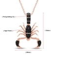 thumbnail image 3 of AFFY Round Cut Black Cubic Zirconia Scorpion Pendant Necklace In 14K Rose Gold Over Sterling Silver, 3 of 7
