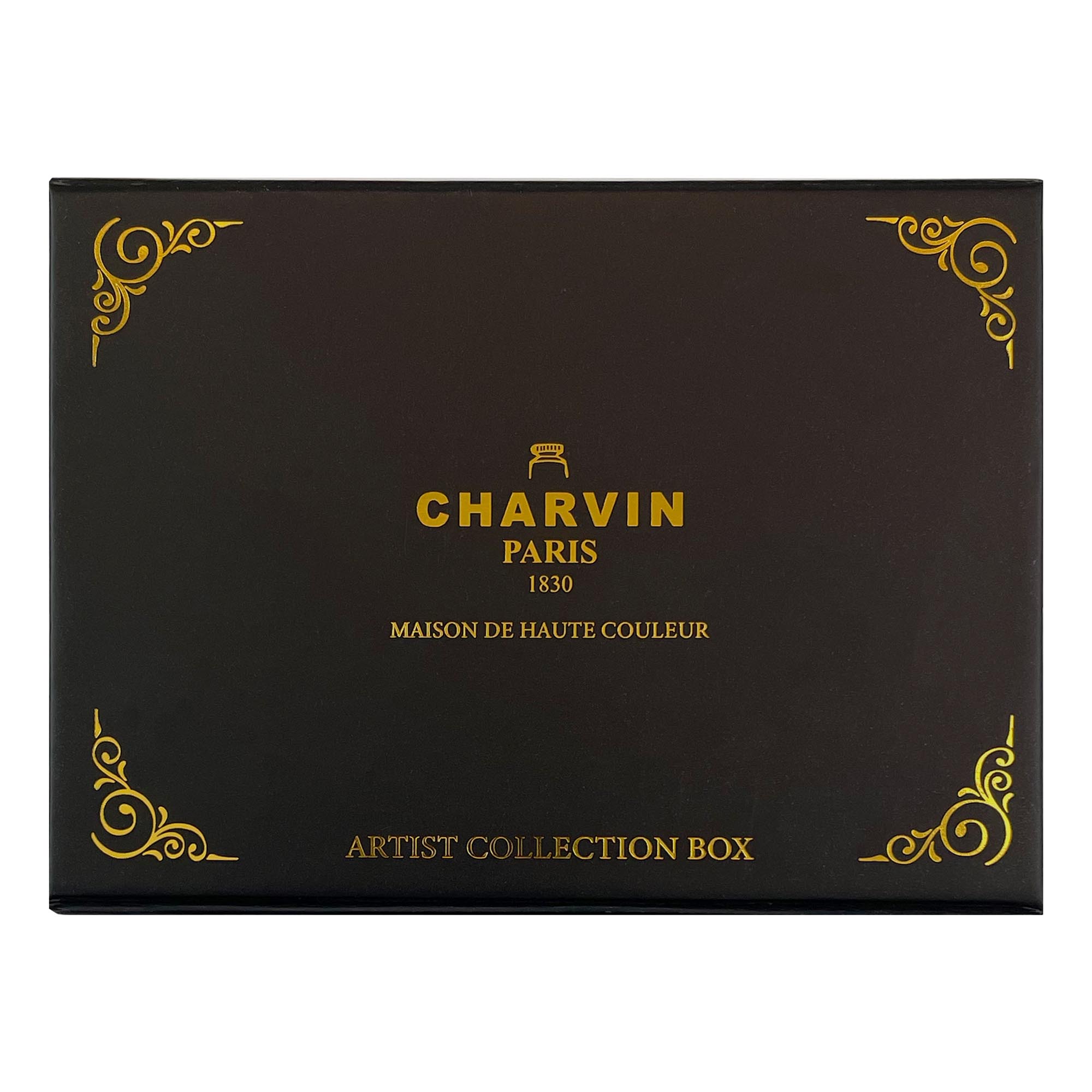 Charvin Extra-Fine Watercolor Pan Set, Primary  - Handmade Box Set of 12 Half-Pans - Professional Watercolor Paint Set, Made in France, Smooth Shellac-Like Finish, Glossy & Highly Transparent Pigment