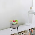 thumbnail image 5 of Clearance! Zainafacai Plant Rack Art Small Flower Rack Five Piece Set Single Layer Desktop Minimalist Floor Flower Pot Rack Balcony Living Room 5X Stand Rack Black, 5 of 8