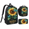 thumbnail image 2 of Vibrant Sunflowers And Blue Butterfly Backpack 17 Inch Set with Lunch Bag and CaseDurableTravel Bag Combo for Work Commuting Daily Use, 2 of 8