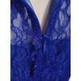 thumbnail image 6 of YEAHDOR Youth Big Girls Chiffon Lace Wedding Party Dress Bridesmaid Ball Gown Maxi Long Flower Girls Dress Royal Blue 12, 6 of 7
