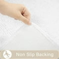 thumbnail image 4 of Homore Bathroom Rugs Sets, Luxury Bath Mat Set Anti-Slip Chenille Bath Rug and U-Shaped Toilet Mat White, 4 of 8