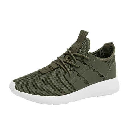 

SEMIMAY Men Shoes Summer Fashion Mesh Breathable Elastic Band Non Slip Walking Shoes Outdoor Leisure Sports Shoes Green