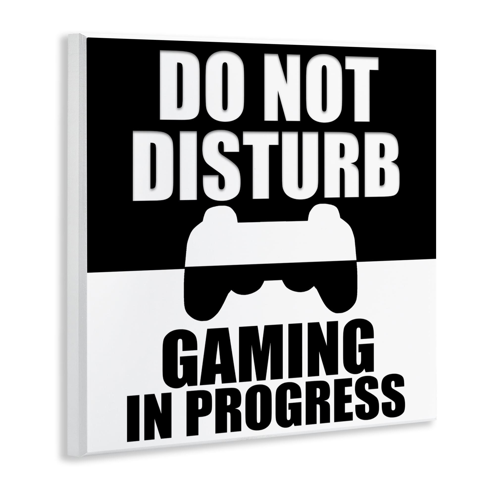 Do Not Disturb Minimal Gamer Wall Plaque Art, design by Kim Allen
