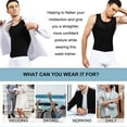 thumbnail image 3 of Mens Compression Seamless Slimming Vest Waist Trainer Tank Top Tummy Control Hide Gynecomastia Undershirt, 3 of 6