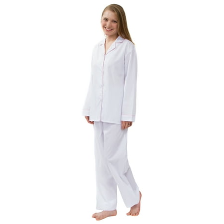 

Women s Long Sleeved Solid Woven Pajamas Set