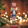 thumbnail image 2 of Adorno navideño de Cascanueces americano de madera de 15 pulgadas, muñeco soldado, 2 of 5