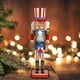 thumbnail image 2 of Green Adornos de Cascanueces americanos de madera de 15 pulgadas, decoraciones navideñas, muñeco soldado, 2 of 5