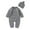 Grey, variant on Otqutp Cute Bodysuits for Toddler Boy Girl Solid Knitted Sweater Baby Jumpsuit Romper Cotton Caps Hat Outfits Sets Clothes Elastic Waist 2PCS Fall Winter Clothes