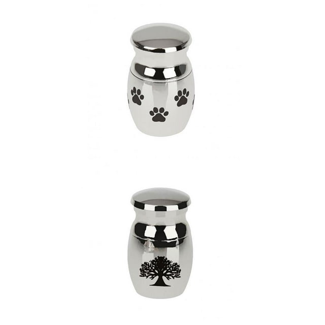 2pcs Mini collar de cineraria cineraria cineraria de cremación funerario Tarro de ceniza para mascotas Colgante de