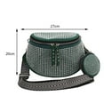 thumbnail image 2 of POINTERTECK Rhinestone PU Chest Bag Fashion Lady Crossbody Bag with Small Purse (Green), 2 of 9