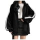 thumbnail image 1 of Mujeres Casual manga larga bolsillo suelto sólido cremallera medio y largo Tops sudaderas con capucha blusa de mujer Fridja bvmnju5786, 1 of 6