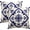 Mexican Blue and White Porcelain, variant on Tarot Sun and Moon Throw Pillow Covers Elegant Sun and Moon Square Pillowcases Cushion Cover 18x18 Inch for Room Sofa Chair Bed Home Decor Set of 2