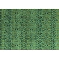 thumbnail image 1 of Ahgly Company Machine Washable Indoor Rectangle Abstract Turquoise Blue Modern Area Rugs, 2' x 5', 1 of 4
