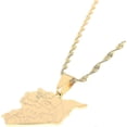 thumbnail image 1 of Stainless Steel SYRIA Map Flag Pendant Necklaces Syrians Jewelry, 1 of 4