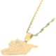 thumbnail image 1 of Stainless Steel SYRIA Map Flag Pendant Necklaces Syrians Jewelry, 1 of 4