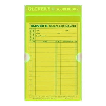 Glover's Scorebooks Acrylic Line-Up Card Holder (Fits Line-Up Card)