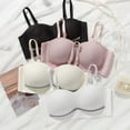 thumbnail image 5 of Penkiiy Women Bras Casual Sexy Front Button Shaping Cup Shoulder Strap Underwire Bra Plus Size Extra-Elastic Wirefree Black Bras, 5 of 5