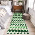 thumbnail image 4 of Runner Rug 2'x6', St. Patrick's Day Washable Non-Slip Hallway Runner Rugs, Green Shamrock Irish Lucky Leaves Bedside Rugs Floor Mats Carpet Runners for Kitchen Bathroom Laundry Room, 4 of 8