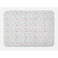 thumbnail image 1 of Pink Floral Bath Mat, Pastel Design Creative of Delicate Petals and Leaves, Plush Bathroom Decor Mat with Non Slip Backing, 29.5" X 17.5", Dried Rose Blue Grey, by Ambesonne, 1 of 2