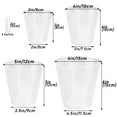 48 PCS Plant Nursery Pots, Transparent Soft Plastic Gardening Pots with