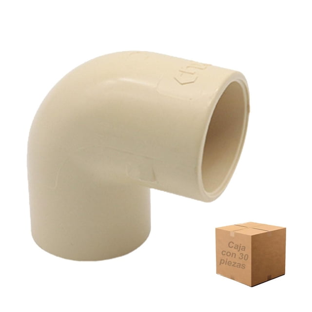 30 Pzs Codo De 90° Cpvc De 1 1/4 Pulgadas Color Crema beige 1 1/4 pulgadas