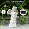 thumbnail image 4 of Angel Garden Statue,Memory Guardian Waterproof Outdoor Solar Garden Decor with Warm Light,Praying Angel Figurine Sculpture for Lawn Yard Patio,Sympathy Gift,White, 4 of 8