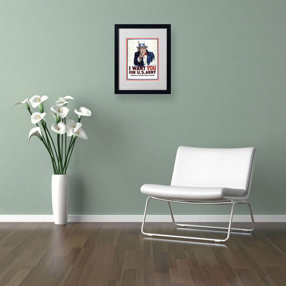Trademark Fine Art "I Want You" Canvas Art by James Montgomery Flagg, Black Frame