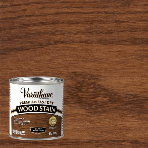 Early American, Varathane Premium Fast Dry Wood Stain-262024, 8 fl oz