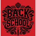 thumbnail image 2 of Back To School Adult Red Crew Neck Short Sleeve Tee-Medium, 2 of 4