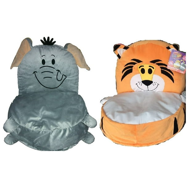 FlipaZoo Plush 2in1 Kids Stuffed Animal Chair, Multiple Options