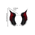 thumbnail image 4 of Hfppkn Plush Bat Ears Headband Gothic Wing Hair Hoop Accessories Red, 4 of 7
