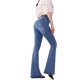 thumbnail image 4 of Jeans Acampanados Elásticos Curvos De Forma Completa Para Mujer Azul Claro 8, 4 of 5