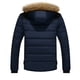 thumbnail image 3 of KIHOUT Ofertas Chaqueta gruesa de invierno cálida para exteriores para hombre, chaqueta con capucha y bolsillo con cremallera, 3 of 3