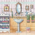 thumbnail image 1 of Tile Mural Kitchen Backsplash - Vintage Bathroom II - by John Zaccheo, 1 of 1