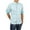 01 Aqua, variant on Ma Croix Mens Roll Up Sleeve Collar Button Down Chambray Striped Short Long Sleeve Casual Shirt