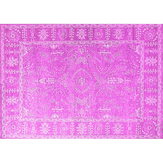 Ahgly Company Indoor Rectangle Oriental Pink Industrial Area Rugs, 6' x 9'