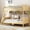 Natural, variant on MODERNLUXE Twin Size Bunk Bed with Storage Shelves, White