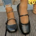 thumbnail image 7 of Wowcloth Women's Mary Jane Shoes – Comfortable Square Toe Single Buckle Strap with Solid Color Low-Cut Design and Flat Heel for Casual Fashion Wear, 7 of 7