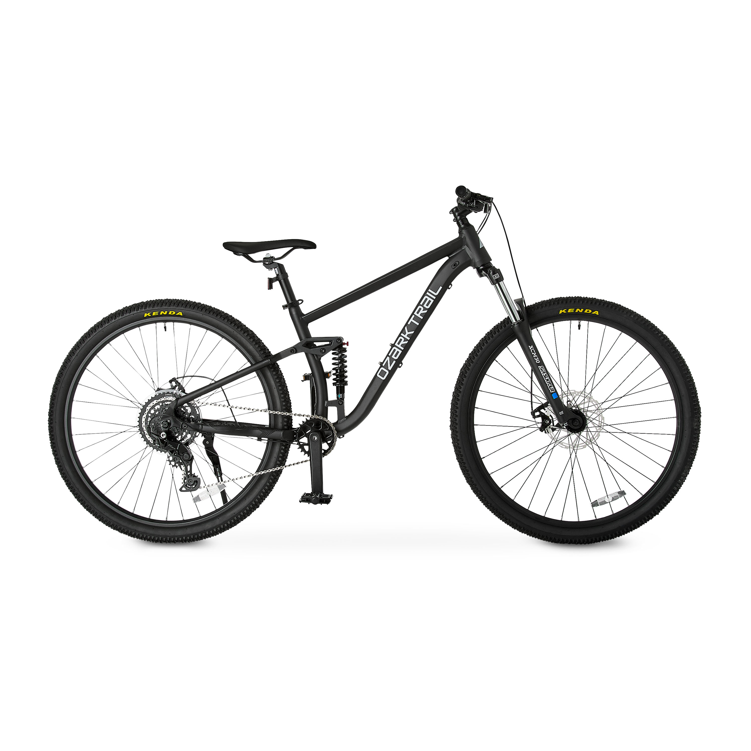 Ozark Trail 29" FS.2 Slalom Full Suspension Mountain Bike, 29" Wheels, Small Frame, Fits Riders 5'1" - 5'5", Black, Adult, Unisex, Online Only