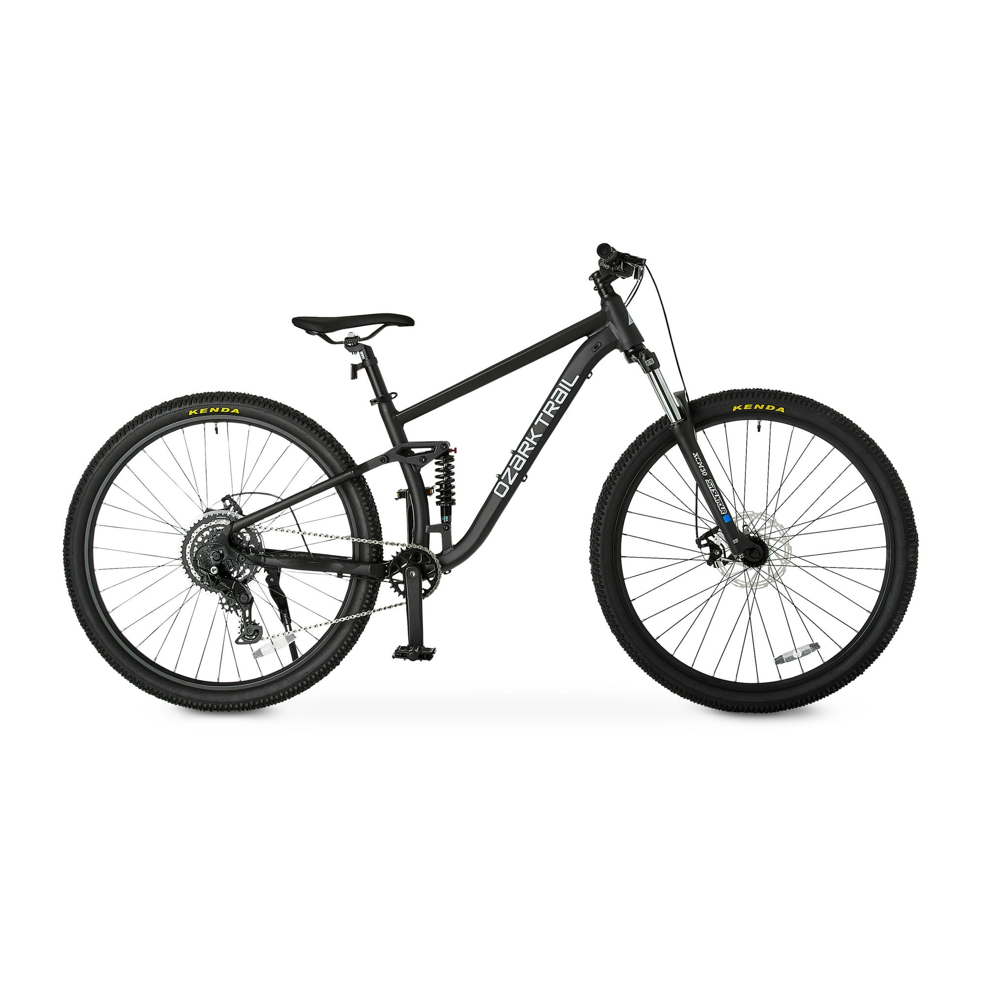 Ozark Trail FS.2 Slalom Full Suspension Mountain Bike, 29 in Wheels, Small Frame, Fits Riders 5 ft 1 in - 5 ft 5 in, Black, Adult, Unisex