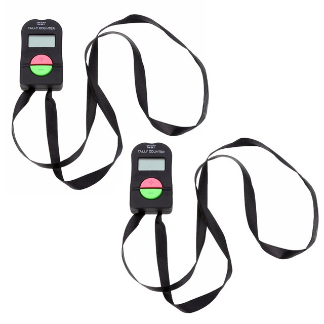 QualitChoice 2Pcs 9999 Counts 4 Digit Counter Portable Football Match Basketball Competition Golf Game Manual Press Digital Counting Device