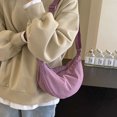 thumbnail image 3 of Bolso acolchado con bola de masa para mujer bandolera cruzada de Color sólido bolso de hombro de nube a la moda correa ajustable para viajes al aire libre, 3 of 9
