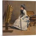thumbnail image 1 of ARTCANVAS Woman Sitting In Front Of a Table Canvas Art Print by Jean Beraud - Size: 12" x 12" (1.50" Deep), 1 of 9