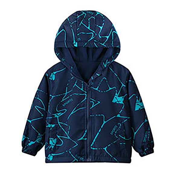 Study Windbreaker Boys Wears Toddler Boy Girl Outdoor Jacket Hooded Windbreaker Jacket Warm Windproof Mountaineering Camping