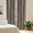 thumbnail image 2 of Ambesonne Abstract Curtains, Retro and Geometrical, Pair of 28"x63", Black Vermilion Beige, 2 of 5