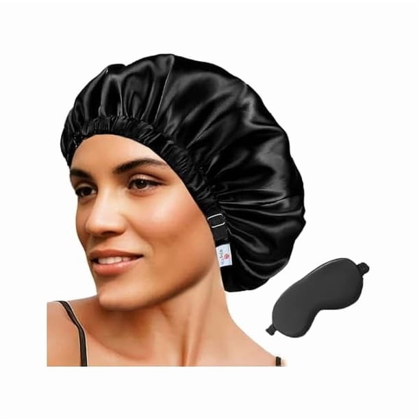 wonima11 2Pcs Hair Bonnets For Sleeping Satin Bonnet Silk Bonnets For Women Silky Night Caps Womens Curly Hair Sleep Cap